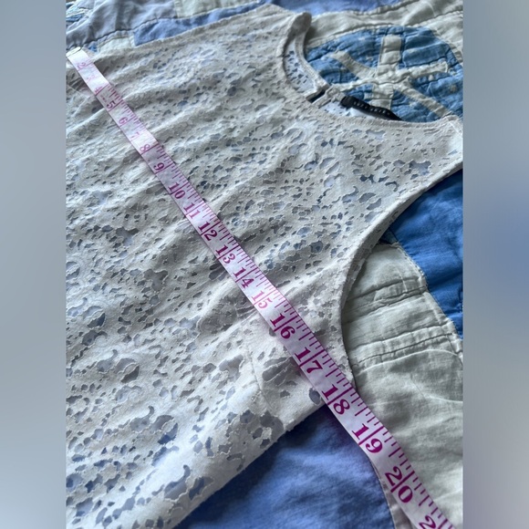 Suzy Shier Womens White Feminine Softgirl Boho Lace Sleeveless Top XS - Picture 7 of 9